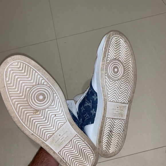 Louis Vuitton Leather/Denim Hightop - Picture 7 of 8